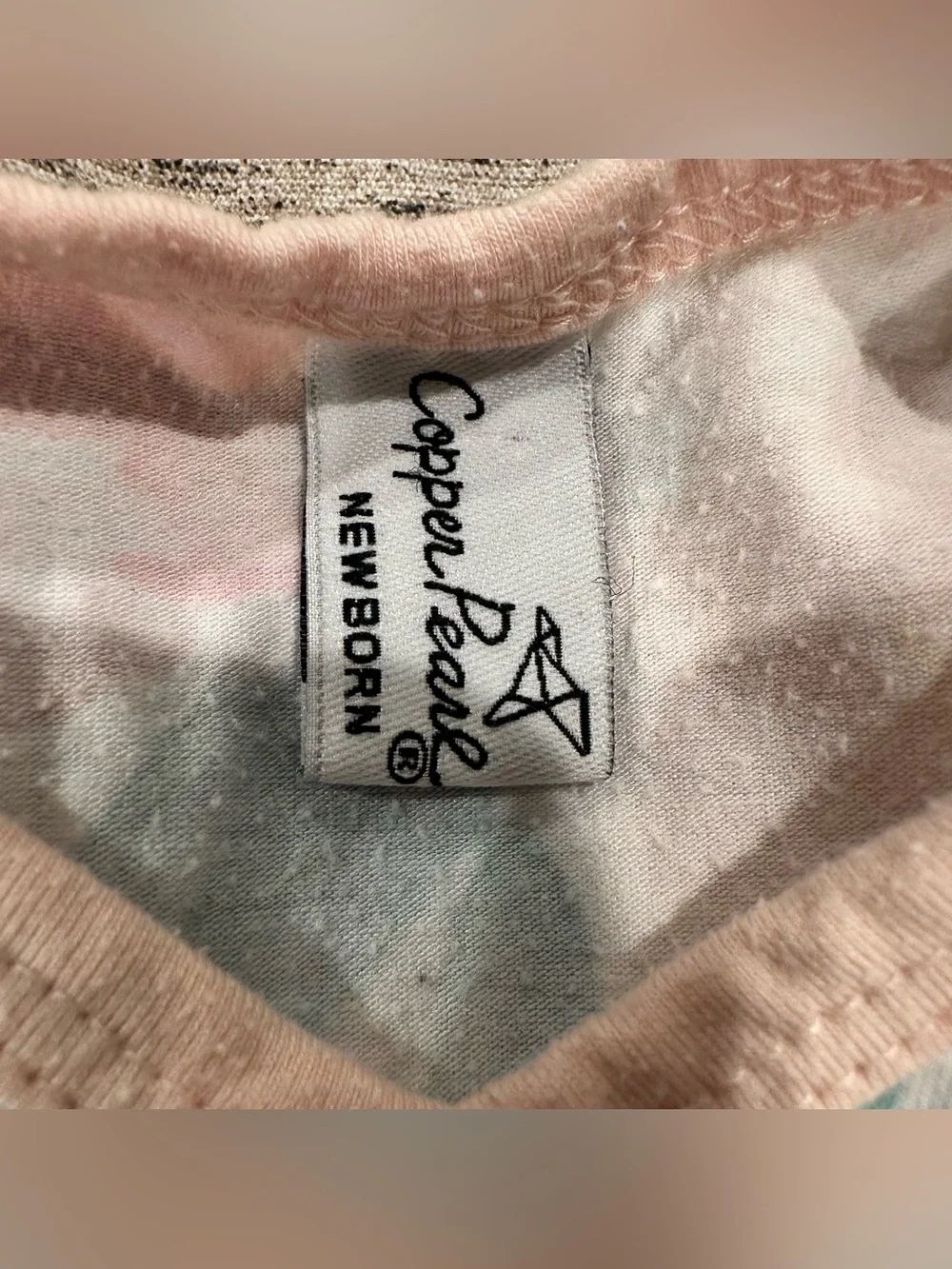 Copper Pearl Watercolor Floral Newborn Knotted Gown Pastel Multicolor Size NB